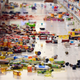 Groceries litter the aisle at the New World, in Miramar area of Wellington. Photo: AP